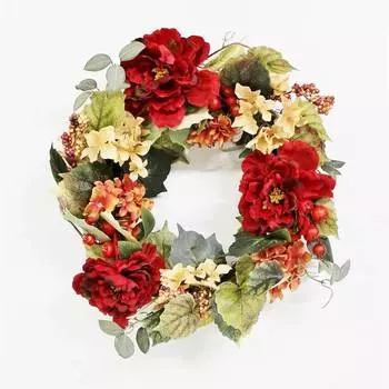 Венок с пионами Конэко-О 46 см