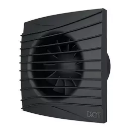 Вентилятор Diciti SILENT 4C Matt black осевой вытяжной с обратным клапаном D 100, декоративный