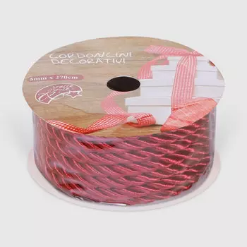 Веревка декоративная Due Esse Christmas красная катушка 270 см