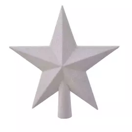 Верхушка на елку Kaemingk Звезда 19 см белая