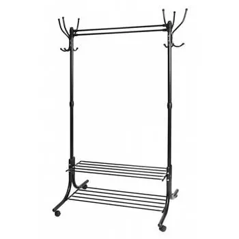 Вешалка гардеробная Ника вгп90-6 черная 116х76,5х174 см 6 крючков