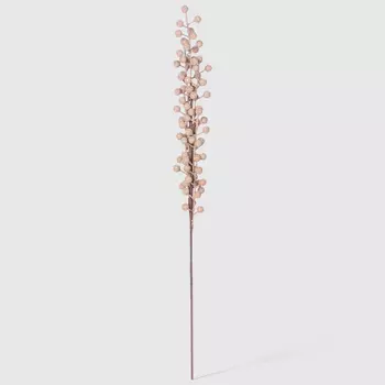 Ветка искусственная Mercury Deco с ягодами бежевая 75 см