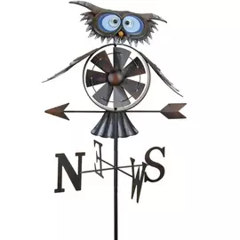 Ветряк садовый для декора Koopman 150 см сова