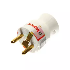 Вилка Легранд 2к+з 16а белая