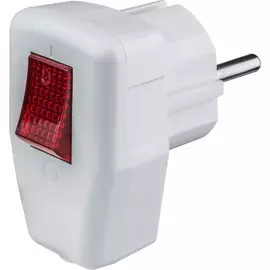 Вилка угловая Navigator с заземлением и с выключателем