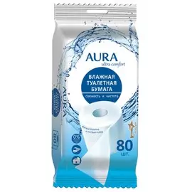 Влажная Туалетная бумага Aura Ultra Comfort 80 шт