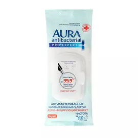 Влажные салфетки Aura Дезинфицирующие Pro Expert big-pack 24 шт