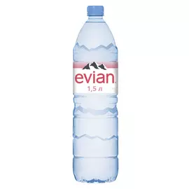 Вода минеральная Evian негазированная 1,5 л