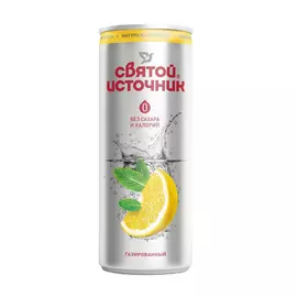 Вода питьевая Святой Источник "Лимон и мята" ароматизированная 0,33 л