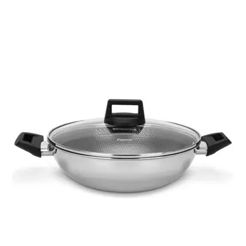 Вок Fissman Ironchef 5456 нержавеющая сталь, антипригарное покрытие, 28x8,5 см