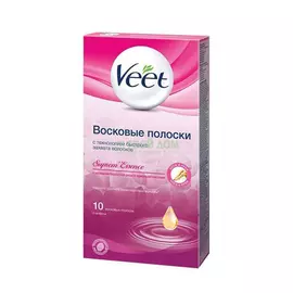 Восковые полоски Veet Suprem Essence Роза 10 шт