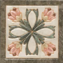 Вставка Kerama Marazzi Лирия лаппатированная 8x8 см VT/A47/SG1544L