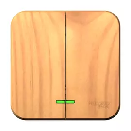 Выключатель 2-клавишный подсвет. Ясень Schneider Electric