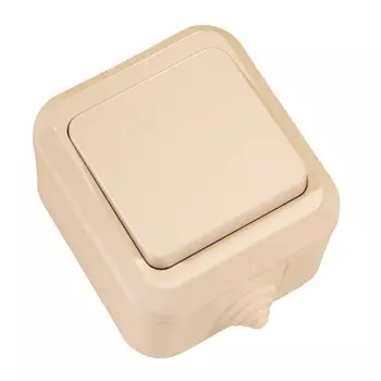 Выключатель Makel 1 клавишный накладной крем