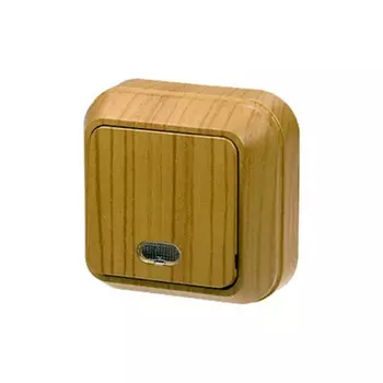 Выключатель Makel подсветка 1 клавишный дуб