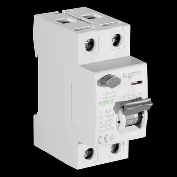 Выключатель Sigma elektrik дифференциального тока ВДТ (УЗО) AC 2P 30mA 6kA 25A