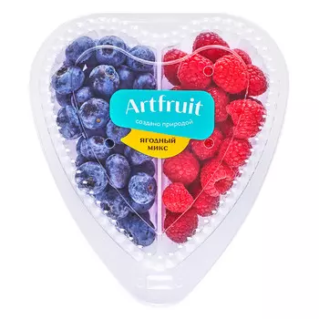 Ягодный микс Art Fruit Сердце Голубика, малина 250 г