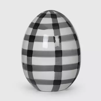 Яйцо Dekor pap черно-белое керамическое 11,9х16,4 см