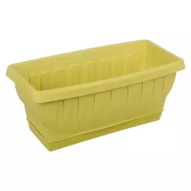 Ящик для цветов Bama flower Natura с поддоном горчичный 50 см