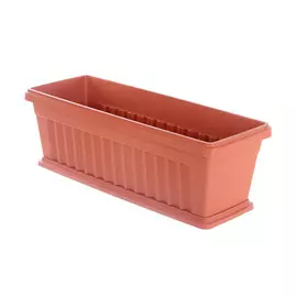 Ящик для цветов с поддоном Bama flower Iris терракотовый 50х24х22 см