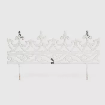 Забор садовый металлический Anxi jiacheng белый 48x33x1см