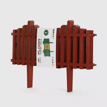 Заборчик садовый Polimod Flora 59х39см терракота