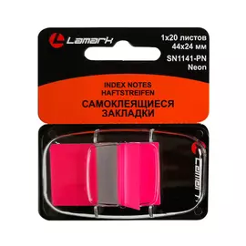 Закладки с липким краем Z-сложения Lamark 20 л розовый