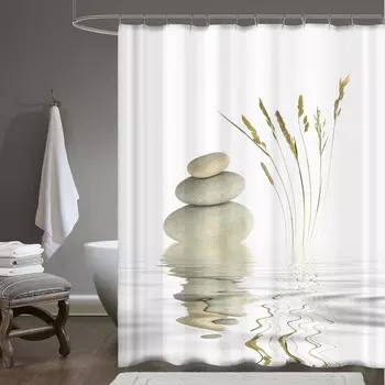 Занавеска для ванны Retro textil Tropikhome stone&Reed