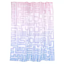 Шторка для ванной Wess розовая с синим (T629-8)