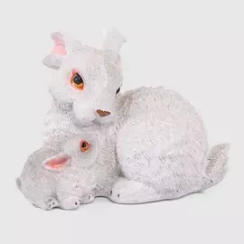 Заяц ТПК полиформ с зайчиком 21х15х17 см