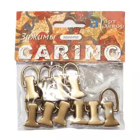 Зажимы Арт-декор Carino 10 шт золотой