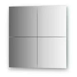 Зеркальная плитка Evoform со шлифованной кромкой - комплект 4 шт квадрат 25х25 см; серебро
