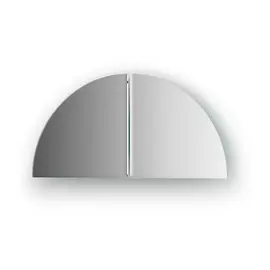 Зеркальная плитка Evoform с фацетом 5 mm - комплект 2 шт четверть круга 15х15 см; серебро