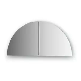 Зеркальная плитка Evoform с фацетом 5 mm - комплект 2 шт четверть круга 25х25 см; серебро