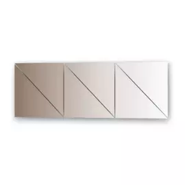 Зеркальная плитка Evoform с фацетом 15 мм бронза треугольник. 30 х 30 см 6 шт.