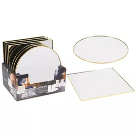 Зеркальная подставка Koopman золотая в ассортименте 25 см