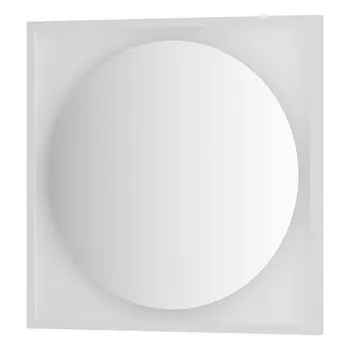 Зеркало Defesto с LED-подсветкой без выключателя 15 W нейтральный белый свет, белая рама 70x70 см