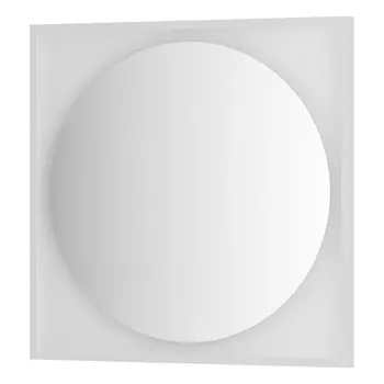 Зеркало Defesto с LED-подсветкой без выключателя 18 W нейтральный белый свет, белая рама 80x80 см