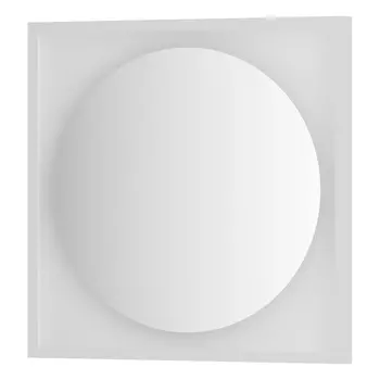 Зеркало Defesto с LED-подсветкой без выключателя 12 W нейтральный белый свет, белая рама 60x60 см