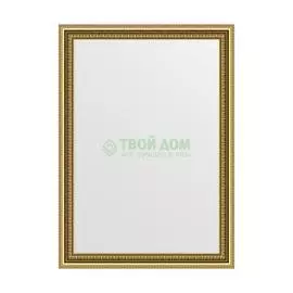 Зеркало в багетной раме Evoform бусы золотые 46 мм 52х72 см