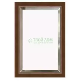 Зеркало с фацетом в багетной раме Evoform орех 65 мм 62х92 см