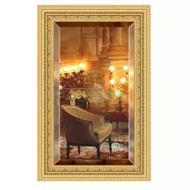 Зеркало с фацетом в багетной раме Evoform сусальное золото 80 мм 55х85 см