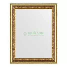 Зеркало в багетной раме Evoform бусы золотые 46 мм 38х48 см