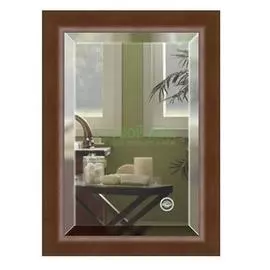 Зеркало с фацетом в багетной раме Evoform серебряный бамбук 73 мм 58х143 см