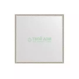 Зеркало в багетной раме Evoform витое серебро 28 мм 58х58 см