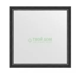 Зеркало в багетной раме Evoform черный дуб 37 мм 60х60 см