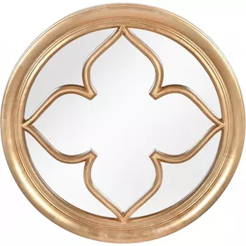Зеркало Glasar круглое золотистое 60x4x60 см