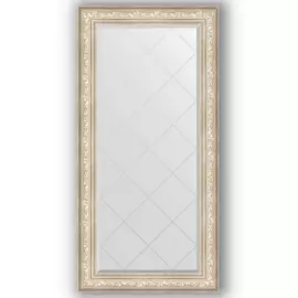 Зеркало с гравировкой в багетной раме Evoform виньетка серебро 109 мм 80x162 см