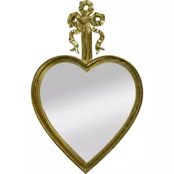 Зеркало настенное Glasar Сердце золотистое 29х2х45 см