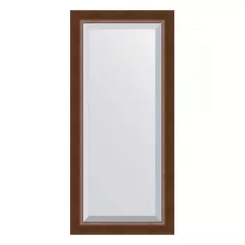 Зеркало с фацетом в багетной раме Evoform орех 65 мм 52х112 см
